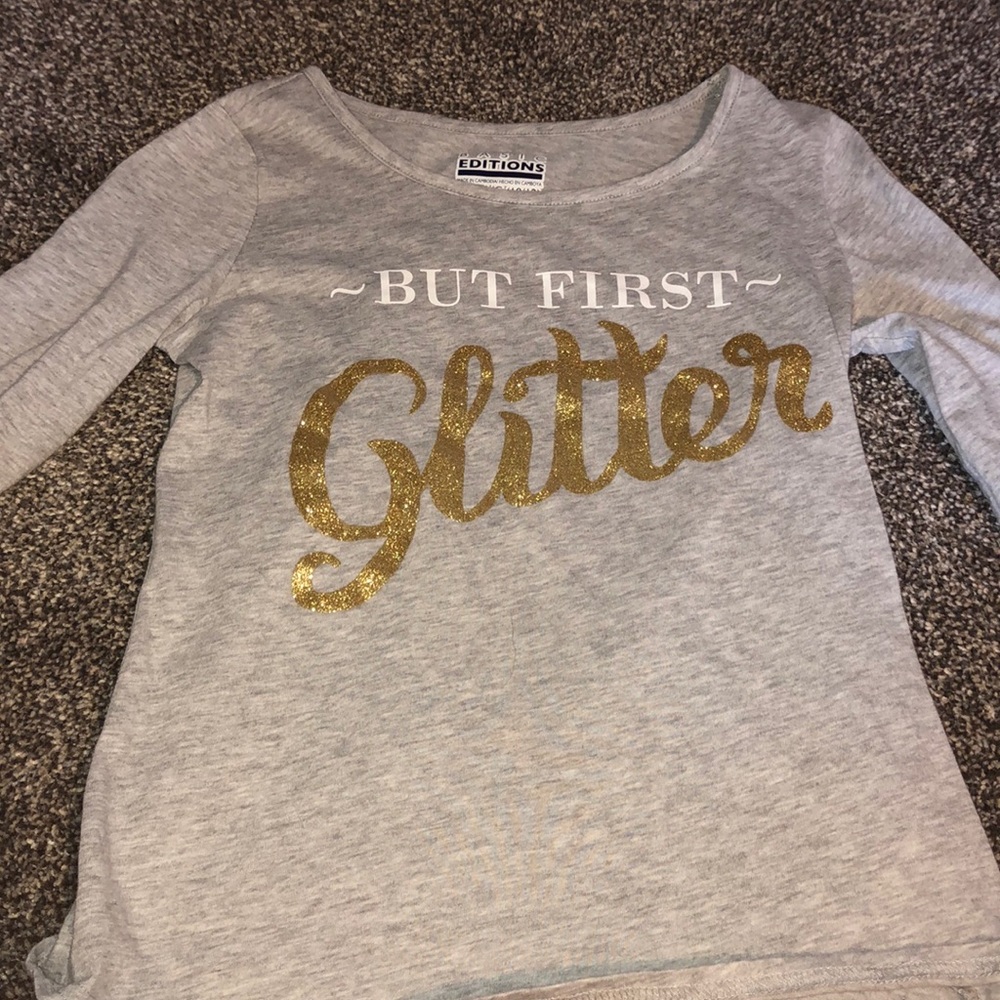Basic Editions kids long sleeve grey top